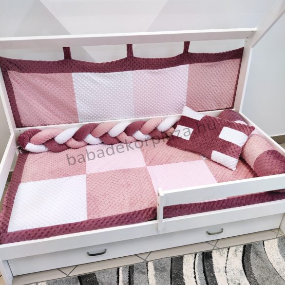 Deluxe Kids gyermek ágytakaró falvédővel - 5 részes szett - mályva