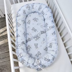   Deluxe Baby többfunkciós babafészek - felhőn alvó macikák - világoskék