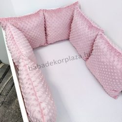   Deluxe Baby Minky párnás rácsvédő 6 db-os - mályvarózsa