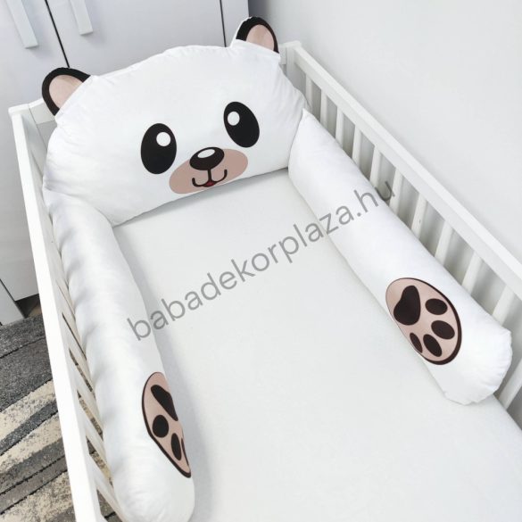 Deluxe Baby figurás párnás rácsvédő - Pandamaci - fehér