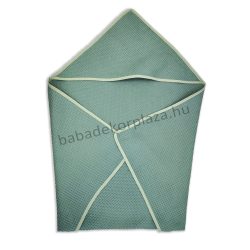 Harmony Baby kapucnis fürdőlepedő 75*75 cm - zsálya