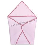 Harmony Baby kapucnis fürdőlepedő 75*75 cm - világos rózsaszín