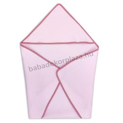   Harmony Baby kapucnis fürdőlepedő 75*75 cm - világos rózsaszín