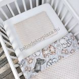 Deluxe Baby 2 részes babaágynemű garnitúra - takaró + párna - Mogyoró - bébi szafari