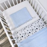 Deluxe Baby 2 részes babaágynemű garnitúra - takaró + párna - Világoskék - űrhajók