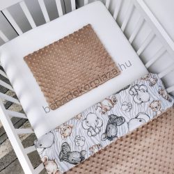   Deluxe Baby 2 részes babaágynemű garnitúra - takaró + párna - Cappuccino - bébi szafari