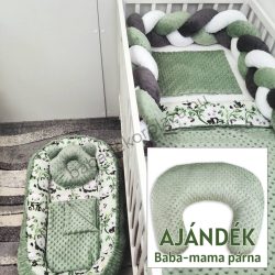   My Happy Baby babaágynemű garnitúra AJÁNDÉK baba-mama párnával – Panda banda
