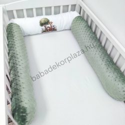   Hengerpárna - 210 cm - sötét zsályazöld - szafari kölykök