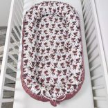 Deluxe Baby többfunkciós babafészek - mályva bársony - őzikék