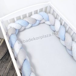   Fonott rácsvédő Minky - tricolor (szürke - világoskék - fehér) - VÁLASZTHATÓ MÉRETBEN