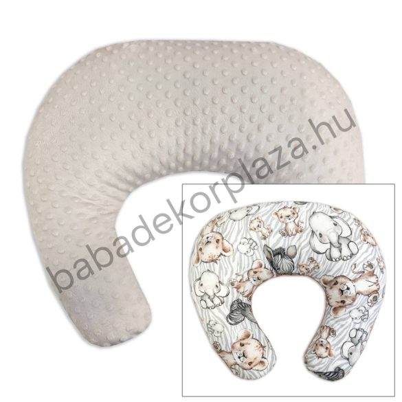 Comfort kétoldalas szoptatós párna - mogyoró - bébi szafari