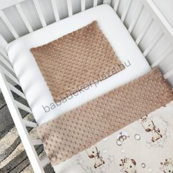   Deluxe Baby 2 részes babaágynemű garnitúra - takaró + párna - cappuccino - bébi zsiráf