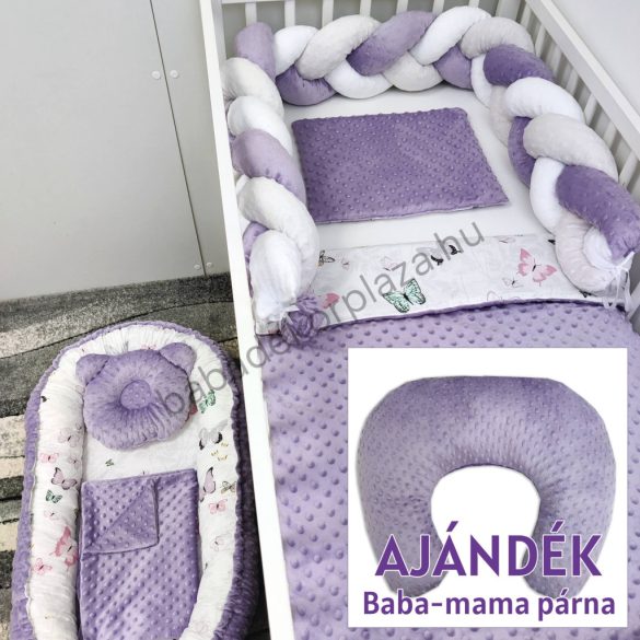 My Happy Baby babaágynemű garnitúra AJÁNDÉK baba-mama párnával – Pillangók II.