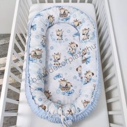  Deluxe Baby többfunkciós babafészek - Minky világoskék - bébi zsiráf