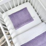 2 részes Minky babaágynemű garnitúra - takaró + párna - orgona - fehér