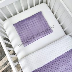   2 részes Minky babaágynemű garnitúra - takaró + párna - orgona - fehér