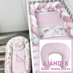   My Happy Baby babaágynemű garnitúra AJÁNDÉK baba-mama párnával – Pillangók III.