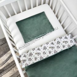   Deluxe Baby 2 részes babaágynemű garnitúra - takaró + párna - zöld bársony - koalák