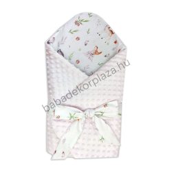   Deluxe Baby babapólya - Világos rózsaszín - őzike és barátai