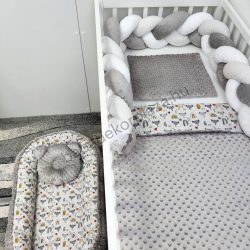   Babaágynemű garnitúra babafészekkel - 5 részes - kisrókák