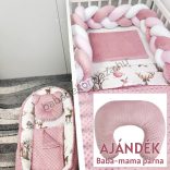 My Happy Baby babaágynemű garnitúra AJÁNDÉK baba-mama párnával – Cuki rókalány és mosómedve
