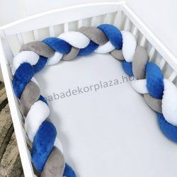   Minky fonott rácsvédő - tricolor (grafit - sötétkék - fehér) - VÁLASZTHATÓ MÉRETBEN