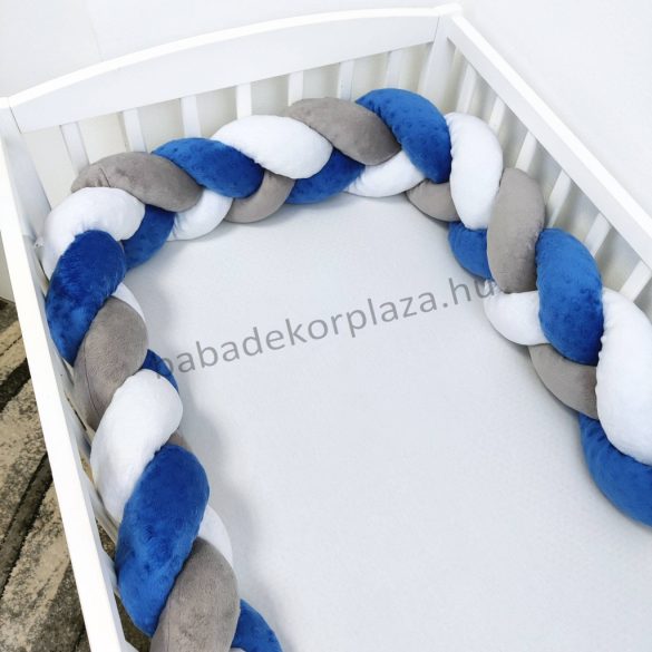 Minky fonott rácsvédő - tricolor (grafit - sötétkék - fehér) - VÁLASZTHATÓ MÉRETBEN