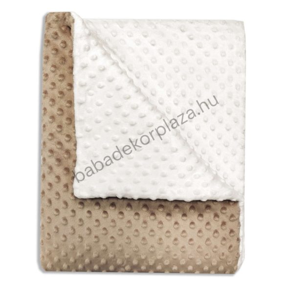 Babatakaró - Minky - bélelt - 70*90 cm  - cappuccino - mogyoró