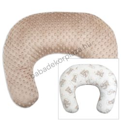   Deluxe Baby Comfort kétoldalas szoptatós párna - cappuccino - felhőn alvó macikák
