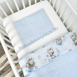 Deluxe Baby 2 részes babaágynemű garnitúra - takaró + párna - Világoskék - bébi zsiráf