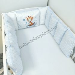   Deluxe Baby Extra párnás rácsvédő - Dreamland Collection - világoskék bébi zsiráf