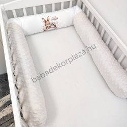 Hengerpárna - 210 cm - mogyoró nyuszi és bagoly