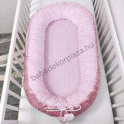 Minky babafészek - mályvarózsa - világos rózsaszín