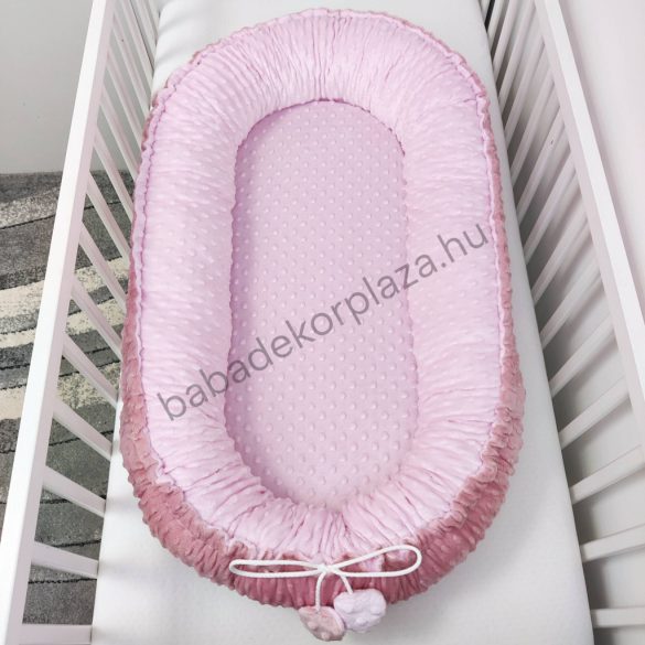 Minky babafészek - mályvarózsa - világos rózsaszín