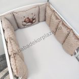 Deluxe Baby Extra párnás rácsvédő - Dreamland Collection - cappuccino alvó maci