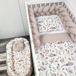 Babaágynemű garnitúra babafészekkel - 5 részes - Forest Friends