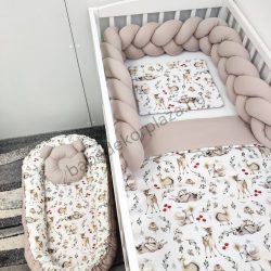   Babaágynemű garnitúra babafészekkel - 5 részes - Forest Friends