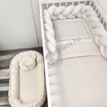 Deluxe Baby babaágynemű garnitúra babafészekkel - 5 részes - mogyoró