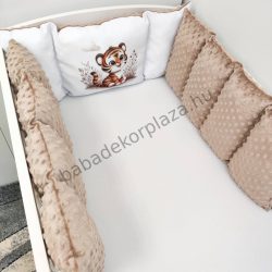   Deluxe Baby Extra párnás rácsvédő - Dreamland Collection - cappuccino - tigris