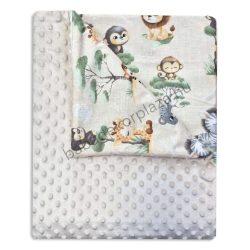   Babatakaró - bélelt - 70*90 cm - mogyoró - szafari kölykök