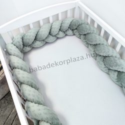   Fonott rácsvédő 60*120-as kiságy feléig érő - Minky zsálya