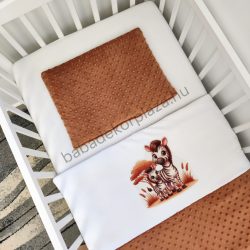   Deluxe Baby 2 részes babaágynemű garnitúra - takaró + párna - terrakotta - zebrák