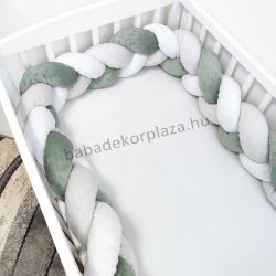  Fonott rácsvédő Minky - tricolor (szürke - zsálya - fehér) - VÁLASZTHATÓ MÉRETBEN