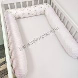 Rácsvédő hengerpárna - 210 cm - rózsaszín - kis cicák