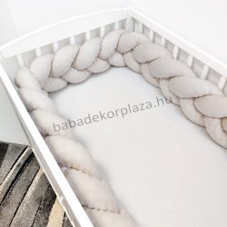   Fonott rácsvédő 70*120-as kiságyban körbeérő - Minky mogyoró