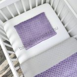 2 részes Minky babaágynemű garnitúra - takaró + párna - orgona - szürke