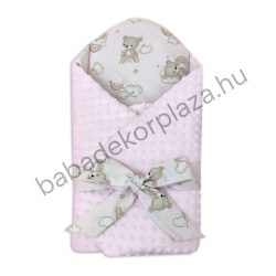 Babapólya - rózsaszín - felhőn alvó macikák