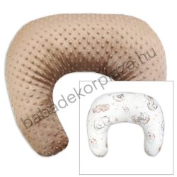   Comfort kétoldalas szoptatós párna - cappuccino - felhőn alvó állatok