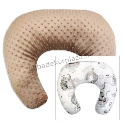   Comfort kétoldalas szoptatós párna - cappuccino - elefántok szivárványon