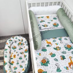   Babaágynemű garnitúra babafészekkel, hengerpárnával - 4 részes - Madagaszkár (Limitált széria)